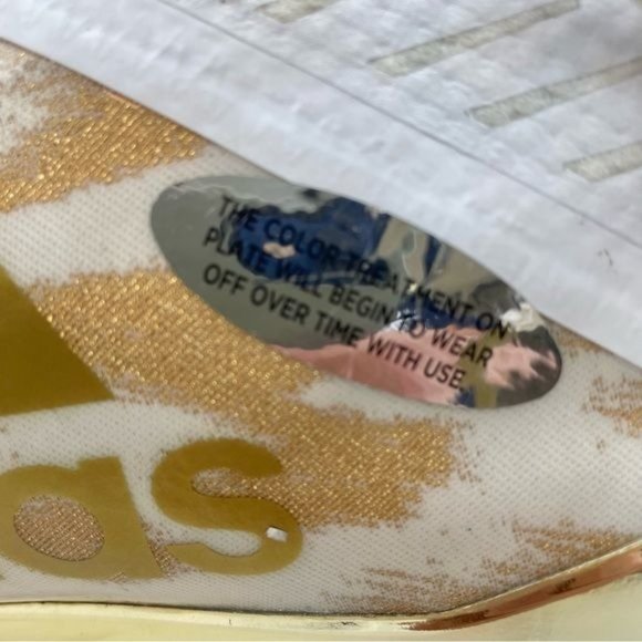 ADIDAS ADIZERO X ANNIVERSARY Men's Football Cleats SZ 18 Cheetah GOLD METALLIC - Picture 5 of 16